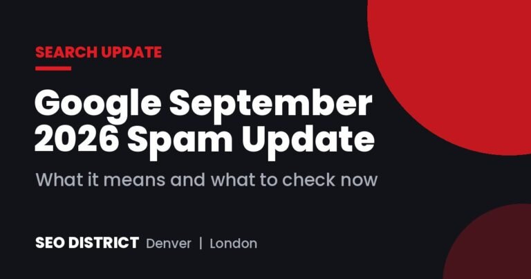 Google September 2026 spam update: what it means and what to check